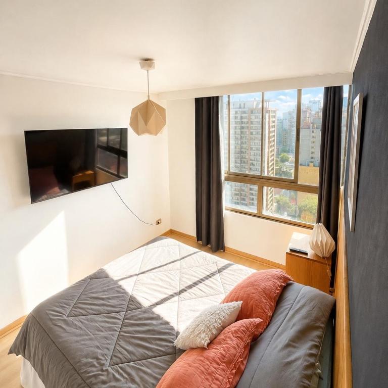 Departamento moderno en Santiago Centro Vista a la Cordillera Metro Santa Lucía - One-Bedroom Apartment - 16