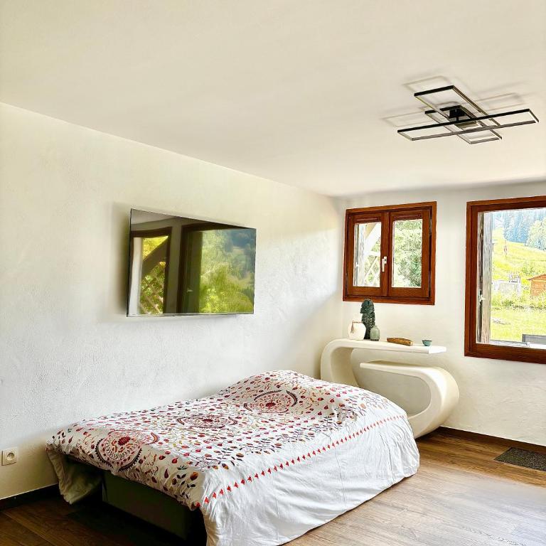 Pieds des pistes & jardin avec vue MontBlanc - terrasse rez de jardin, wifi, parking privé, linge de lit, cuisine équipée - 1 à 4 pers - Appartement 1 Chambre - 16