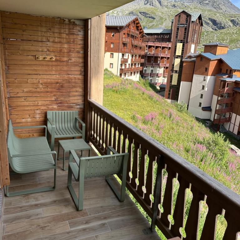 Vue panoramique Val Thorens Appart 49 m2 résidence calme - Apartment mit 2 Schlafzimmern - 14
