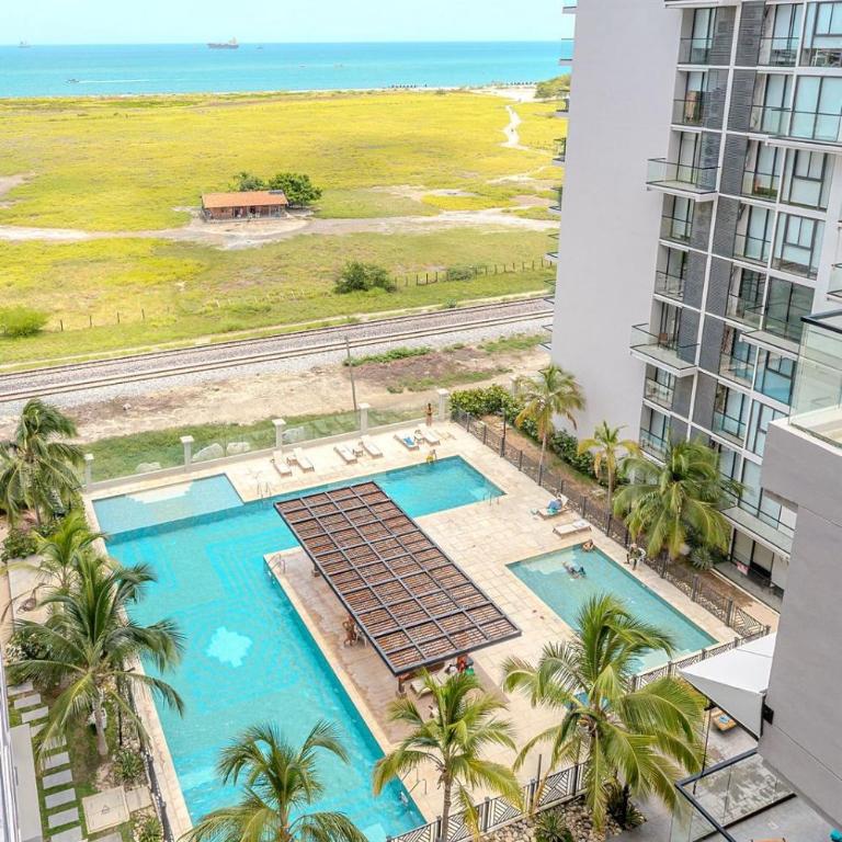 Apto Moderno con Balcon Vista al Mar y Piscina - Apartamento de 1 dormitorio - 4