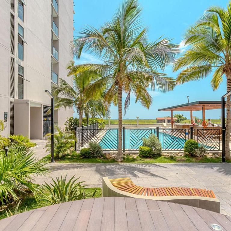 Apto Moderno con Balcon Vista al Mar y Piscina - Apartamento de 1 dormitorio - 19
