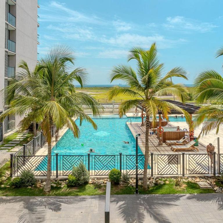 Apto Moderno con Balcon Vista al Mar y Piscina - Apartamento de 1 dormitorio - 29