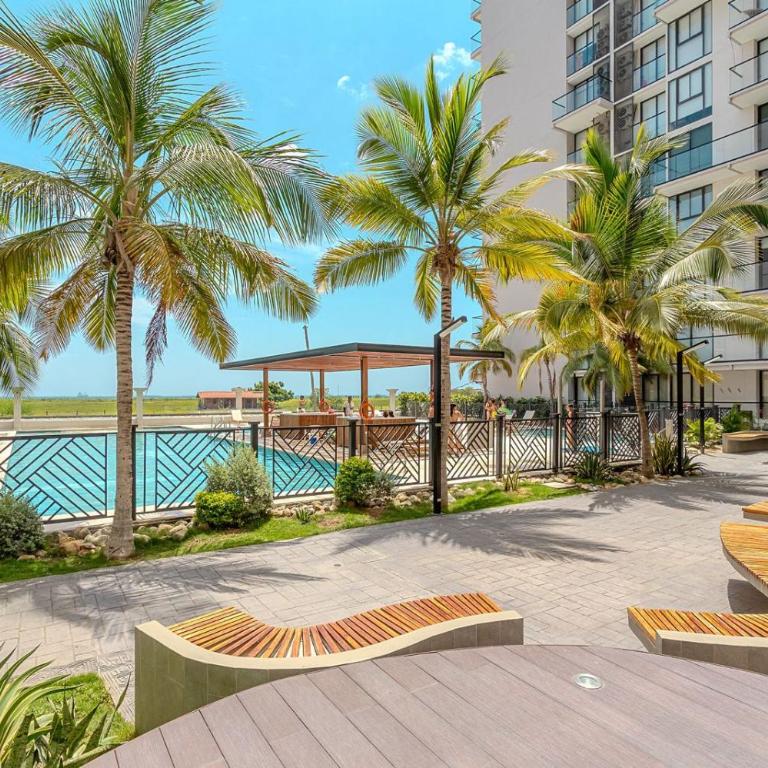 Apto Moderno con Balcon Vista al Mar y Piscina - Apartamento de 1 dormitorio - 39