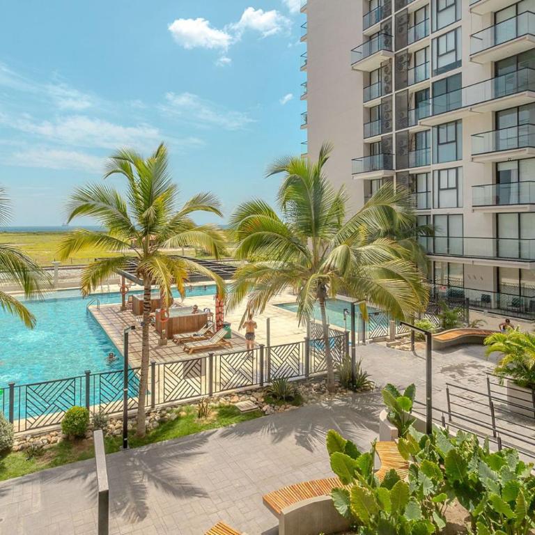 Apto Moderno con Balcon Vista al Mar y Piscina - Apartamento de 1 dormitorio - 43