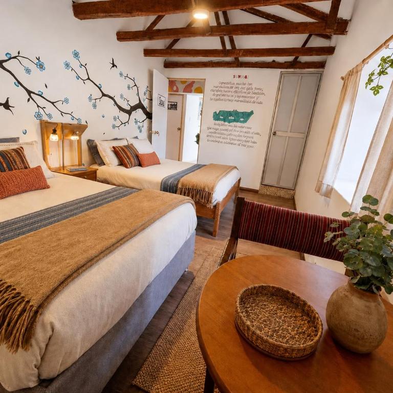 Valle verde, Hostel & camping - Deluxe Queen Room with Two Queen Beds - 1