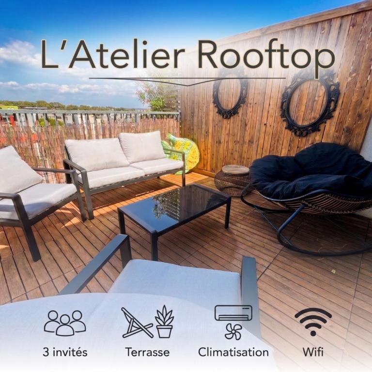 L'Atelier Rooftop, Montpellier Terrace & Sun - Apartment mit 2 Schlafzimmern - 1