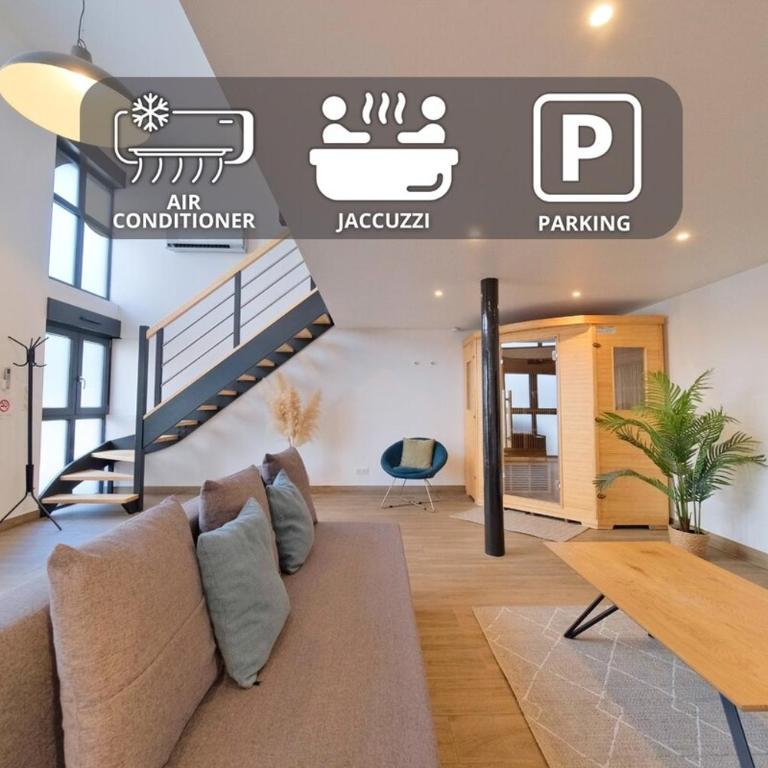 Reims City SPA - Jacuzzi - Sauna - Air conditioning - Apartment mit 1 Schlafzimmer und Whirlpool - 1