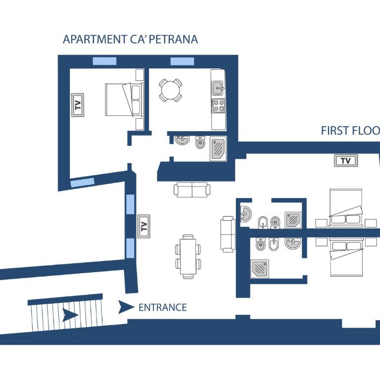Apartment Ca' Petriana Historical Center - Deluxe Apartment mit 3 Schlafzimmern - 5