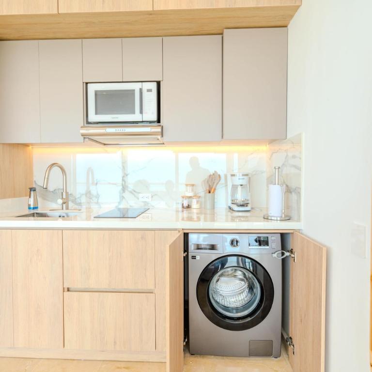 Apartamento con dos vistas al mar jacuzzi, baño turco jacuzzi con parqueadero y cerca al aeropuerto 8 20 - One-Bedroom Apartment - 7