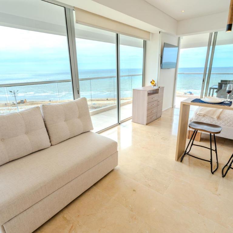 Apartamento con dos vistas al mar jacuzzi, baño turco jacuzzi con parqueadero y cerca al aeropuerto 8 20 - One-Bedroom Apartment - 1