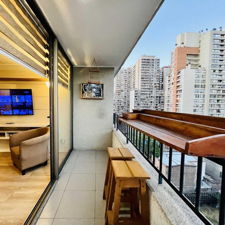Modern Studio in Downtown Santiago Parking AC Gym - Apartamento de 1 dormitorio - 4