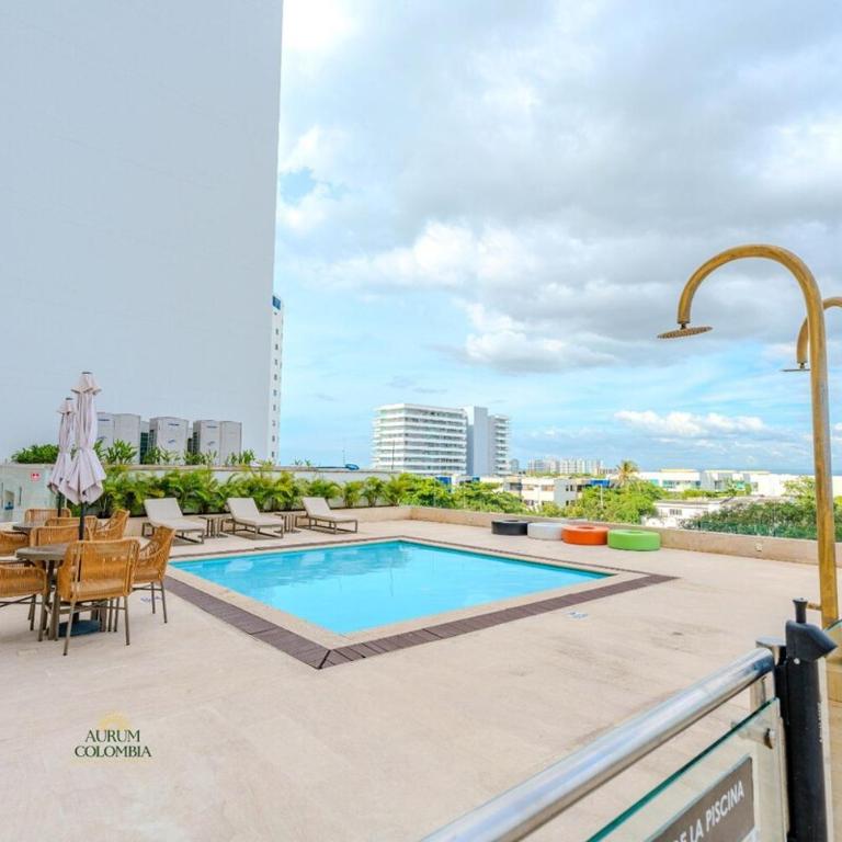 Apartamento con vista al mar piscinas jacuzzi y baño turco en Cartagena Beach Resort 13 09 - One-Bedroom Apartment - 8