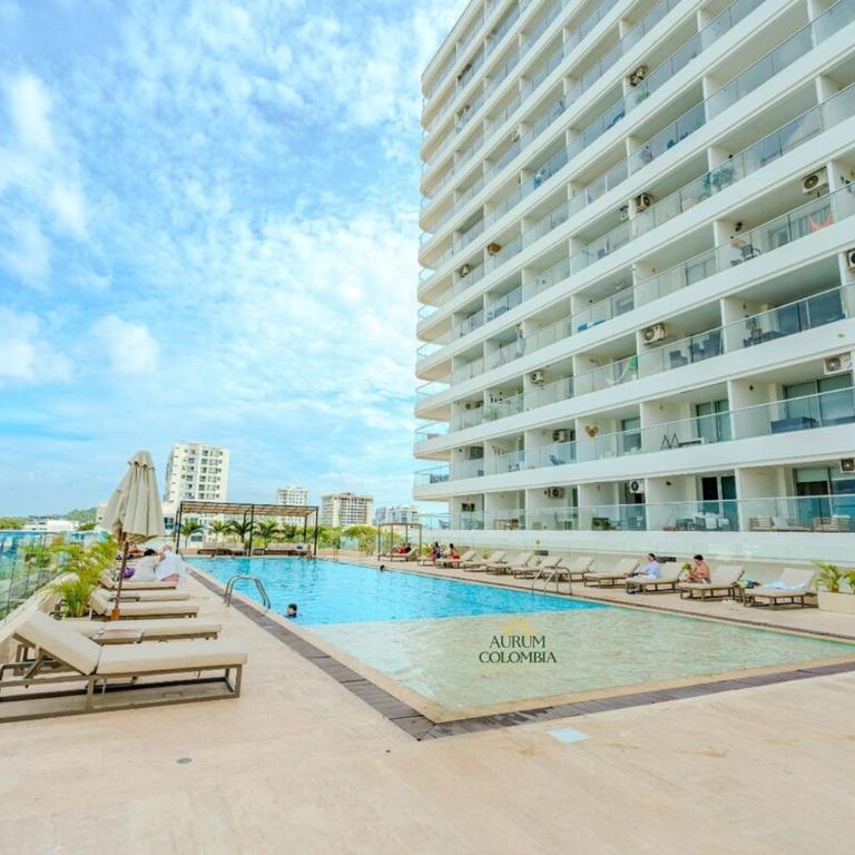 Apartamento con vista al mar piscinas jacuzzi y baño turco en Cartagena Beach Resort 13 09 - One-Bedroom Apartment - 13