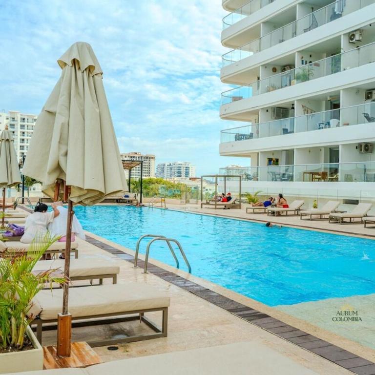 Apartamento con vista al mar piscinas jacuzzi y baño turco en Cartagena Beach Resort 13 09 - One-Bedroom Apartment - 22