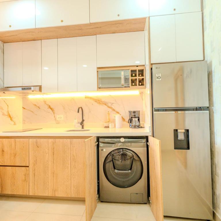HERMOSO APARTAMENTO DE LUJO CARTAGENA BEACH RESORT CON PISCINAS JACUZZI Y BAÑO TURCo 10 24 - One-Bedroom Apartment - 7