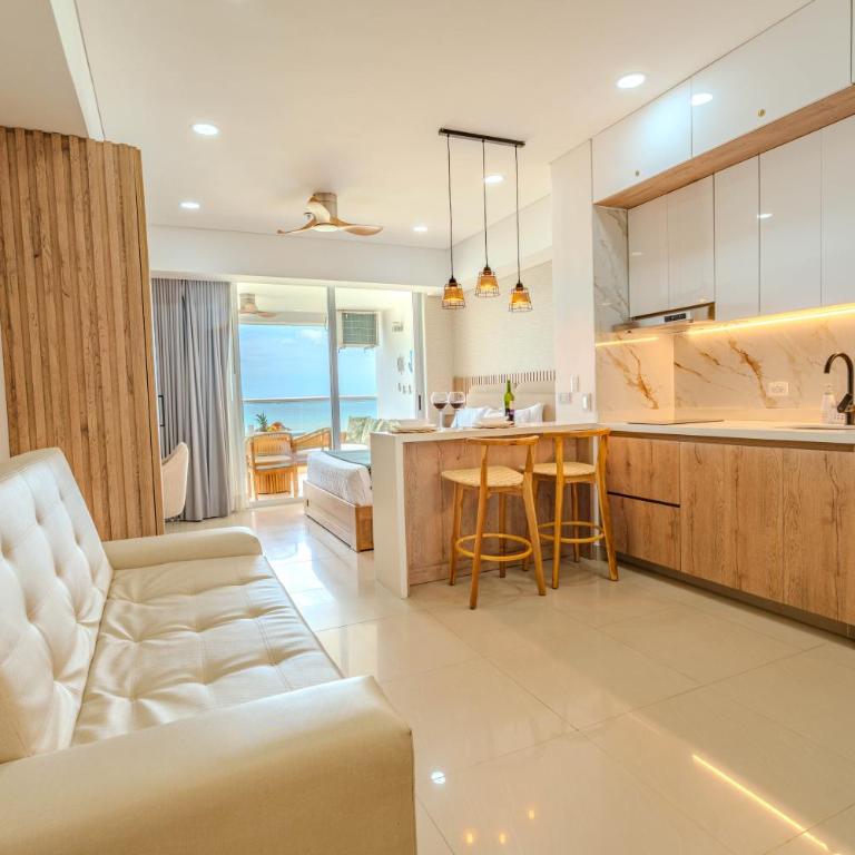 HERMOSO APARTAMENTO DE LUJO CARTAGENA BEACH RESORT CON PISCINAS JACUZZI Y BAÑO TURCo 10 24 - One-Bedroom Apartment - 2