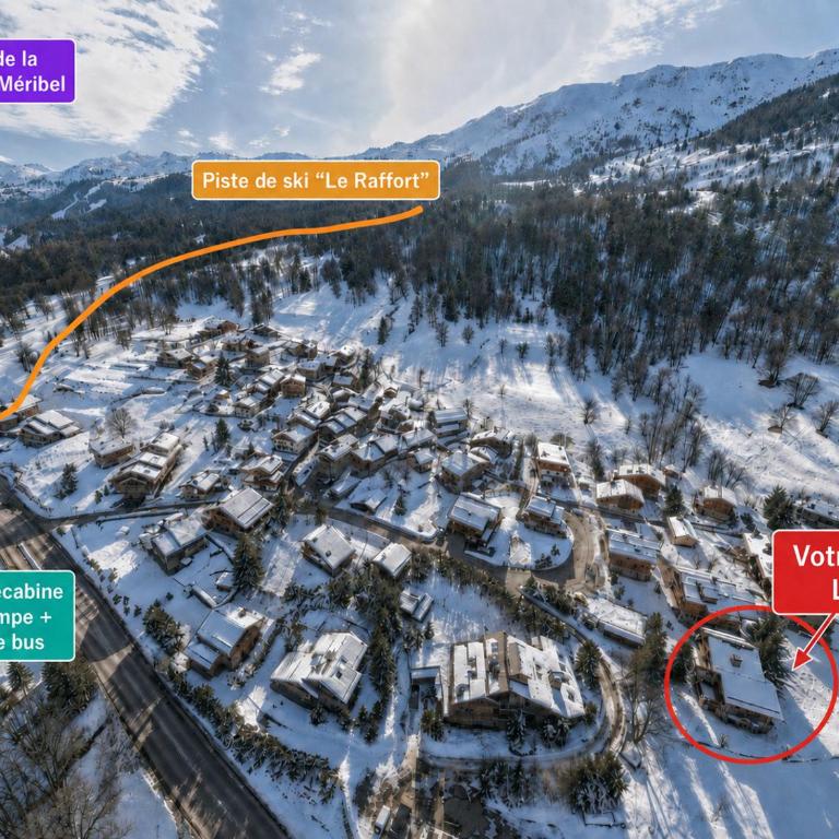 Méribel - 200 m des pistes de ski - Appartement dans chalet - parking privé - Appartement 3 Chambres - 3