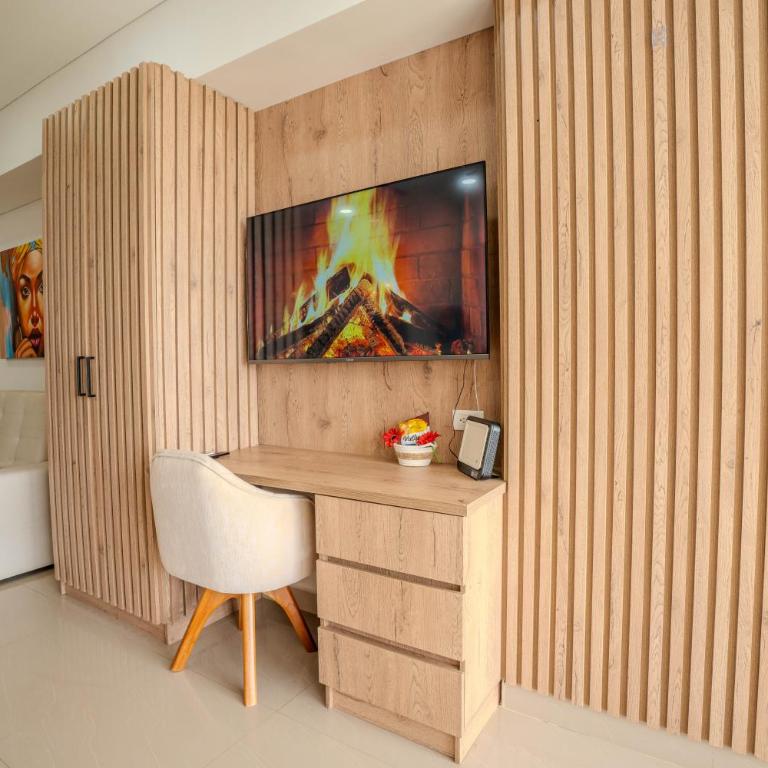 HERMOSO APARTAMENTO DE LUJO CARTAGENA BEACH RESORT CON PISCINAS JACUZZI Y BAÑO TURCo 10 24 - One-Bedroom Apartment - 5
