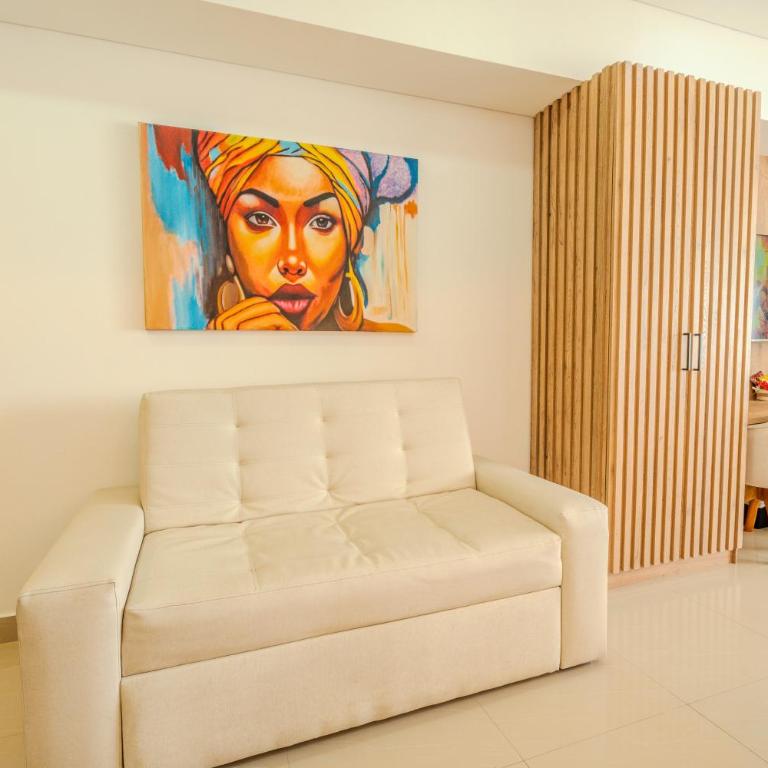 HERMOSO APARTAMENTO DE LUJO CARTAGENA BEACH RESORT CON PISCINAS JACUZZI Y BAÑO TURCo 10 24 - One-Bedroom Apartment - 4