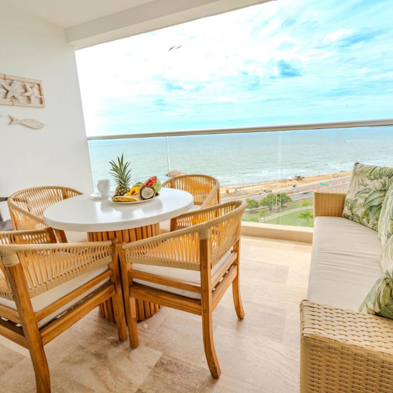 HERMOSO APARTAMENTO DE LUJO CARTAGENA BEACH RESORT CON PISCINAS JACUZZI Y BAÑO TURCo 10 24 - One-Bedroom Apartment - 21