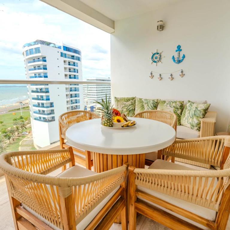 HERMOSO APARTAMENTO DE LUJO CARTAGENA BEACH RESORT CON PISCINAS JACUZZI Y BAÑO TURCo 10 24 - One-Bedroom Apartment - 22