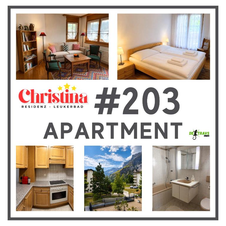 Residenz Christina Leukerbad - Apartment mit 1 Schlafzimmer und Balkon - 15