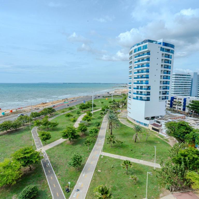 HERMOSO APARTAMENTO DE LUJO CARTAGENA BEACH RESORT CON PISCINAS JACUZZI Y BAÑO TURCo 10 24 - One-Bedroom Apartment - 26