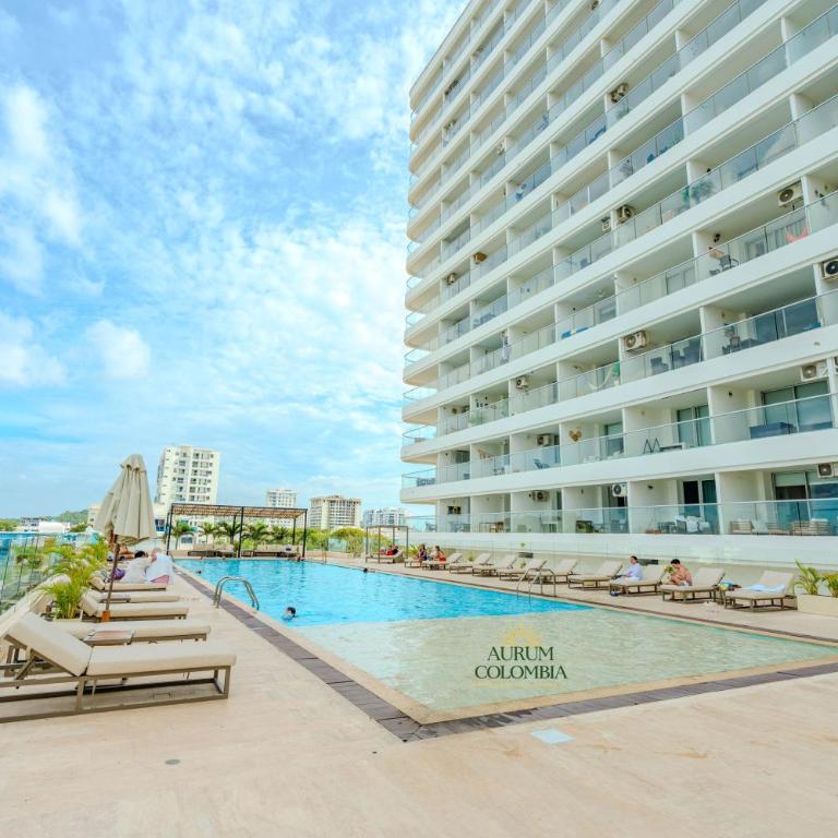 HERMOSO APARTAMENTO DE LUJO CARTAGENA BEACH RESORT CON PISCINAS JACUZZI Y BAÑO TURCo 10 24 - One-Bedroom Apartment - 29