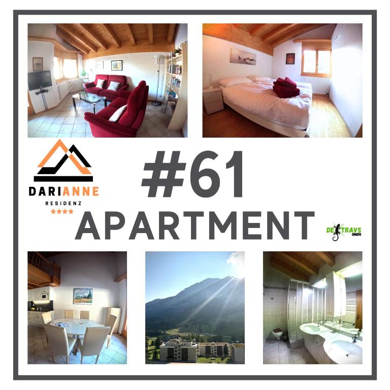 Residenz Darianne Leukerbad - Apartment mit 2 Schlafzimmern und Aussicht - 10