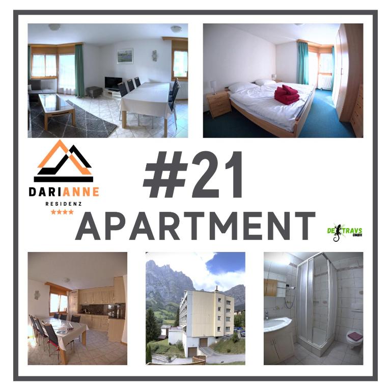 Residenz Darianne Leukerbad - Apartment mit 3 Schlafzimmern und Bergblick - 10