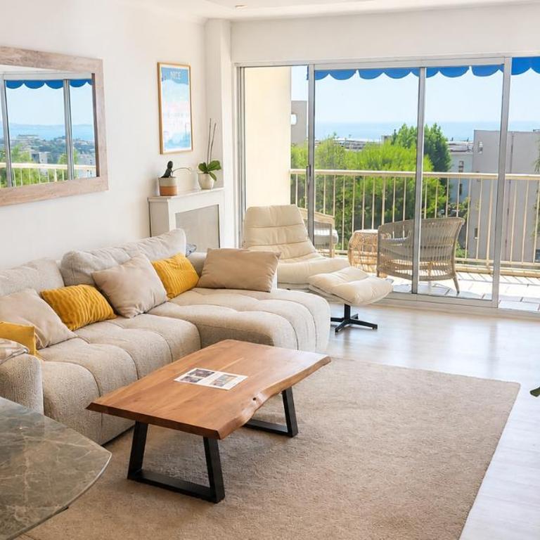 Terrasses de la Corniche, 2p 65m2 spacieux, terrasses mer & montagne, piscine et parking privé - Apartment mit 1 Schlafzimmer - 3