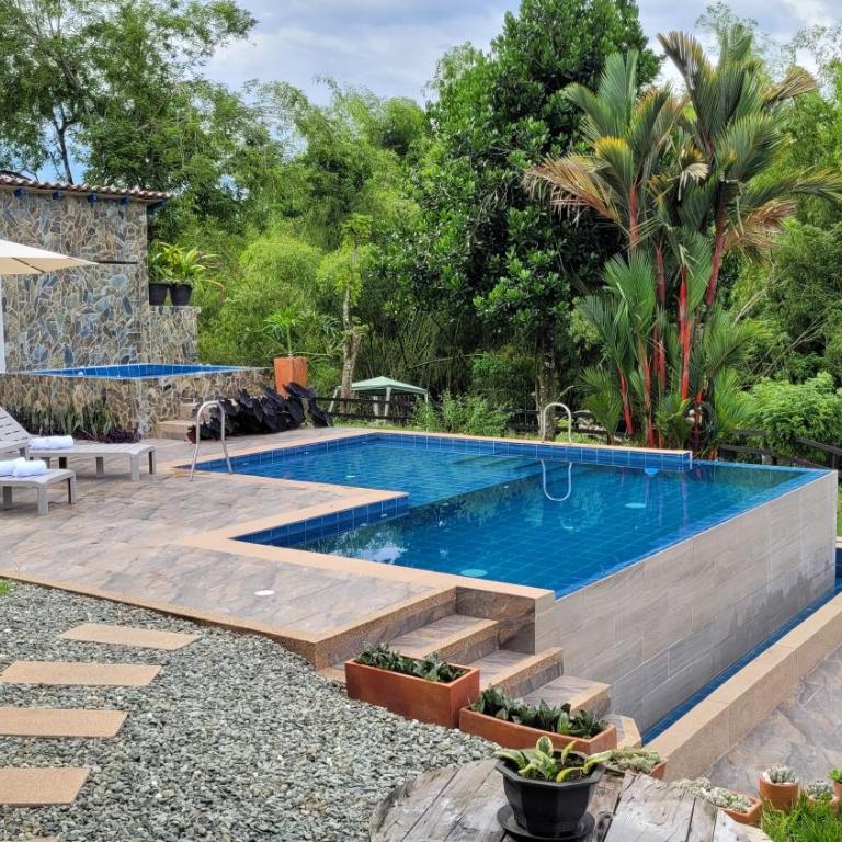 Piscina infinita, vista a las montañas y caballos - Casa de 4 dormitorios - 1