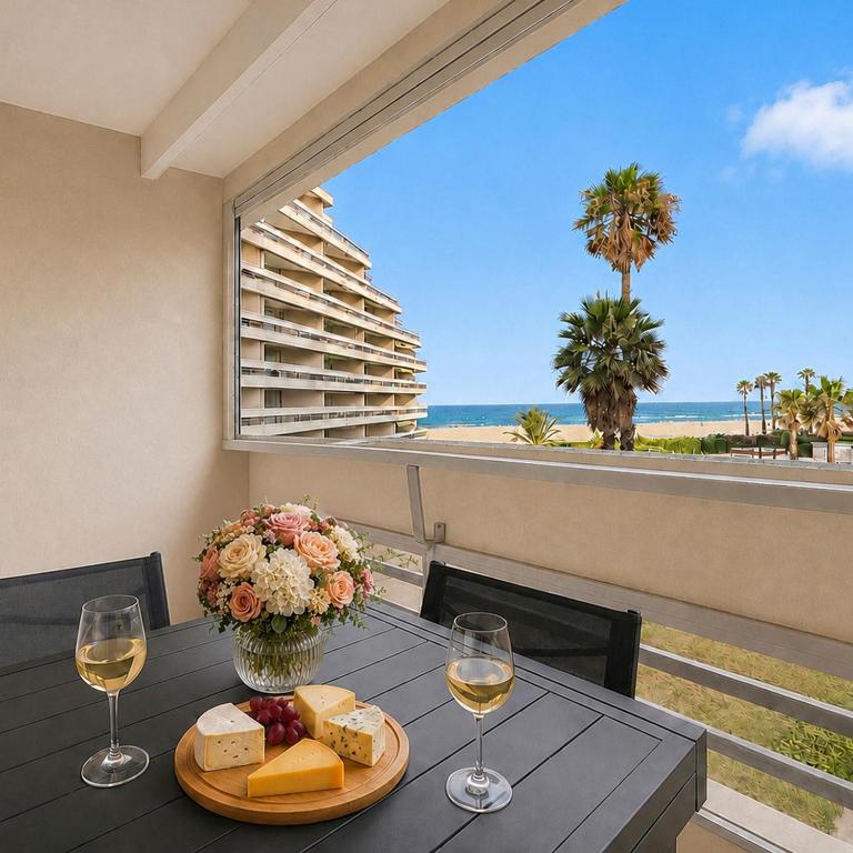 T2 charmant à Canet avec parking et balcon vue mer - Two-Bedroom Apartment - 20