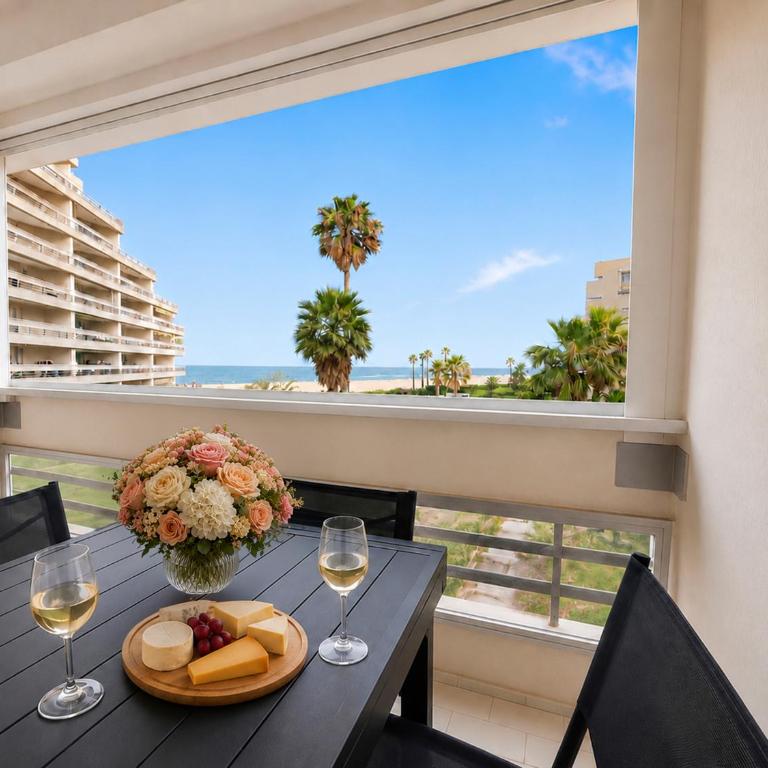 T2 charmant à Canet avec parking et balcon vue mer - Two-Bedroom Apartment - 23