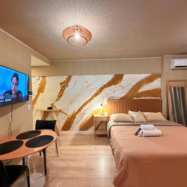 Studio moderno con mural - King Size bed - Apartamento de 1 dormitorio - 16