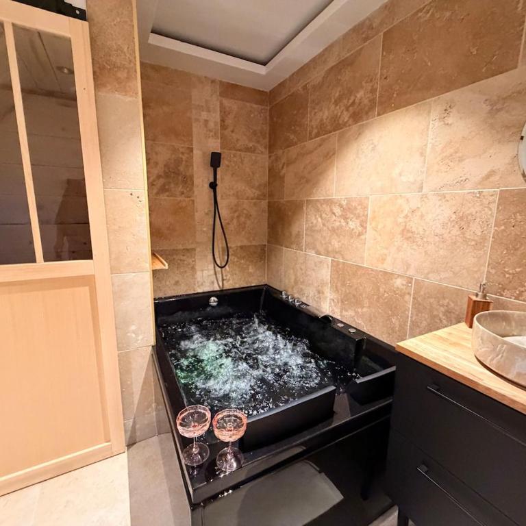 La Parenthèse Rémoise studio with sauna and jacuzzi - Apartment mit 2 Schlafzimmern - 12