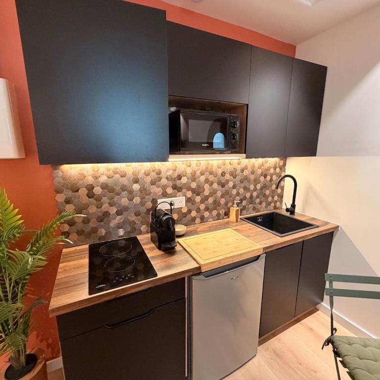 La Parenthèse Rémoise studio with sauna and jacuzzi - Apartment mit 2 Schlafzimmern - 13