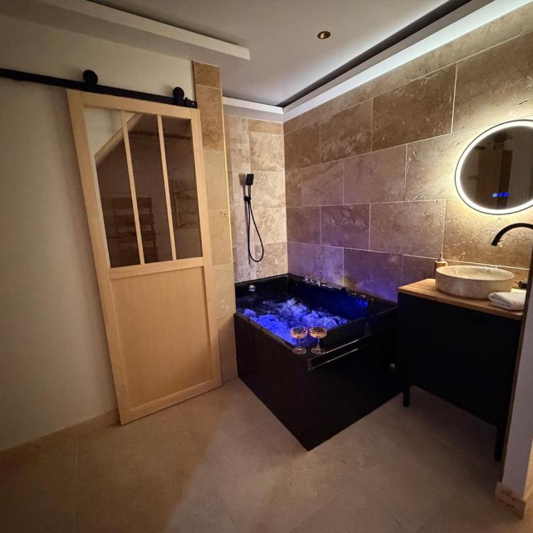 La Parenthèse Rémoise studio with sauna and jacuzzi - Apartment mit 2 Schlafzimmern - 17