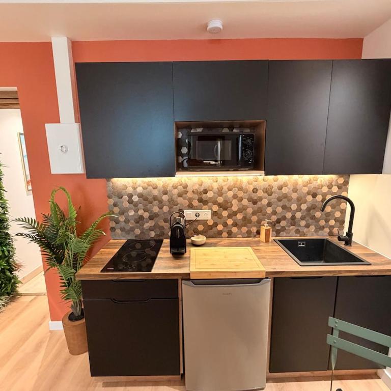 La Parenthèse Rémoise studio with sauna and jacuzzi - Apartment mit 2 Schlafzimmern - 18
