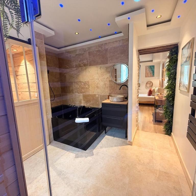 La Parenthèse Rémoise studio with sauna and jacuzzi - Apartment mit 2 Schlafzimmern - 22