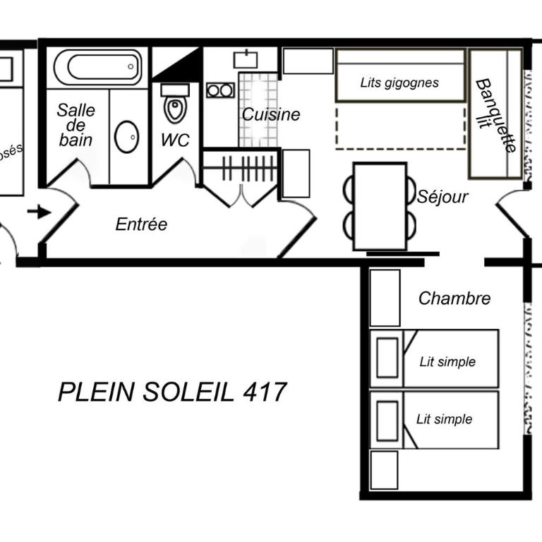Résidence Plein Soleil - 2 PIÈCES AVEC COIN MONTAGNE, IDÉAL AVEC DES ENFANTS MAE-7512 - Apartment - 7