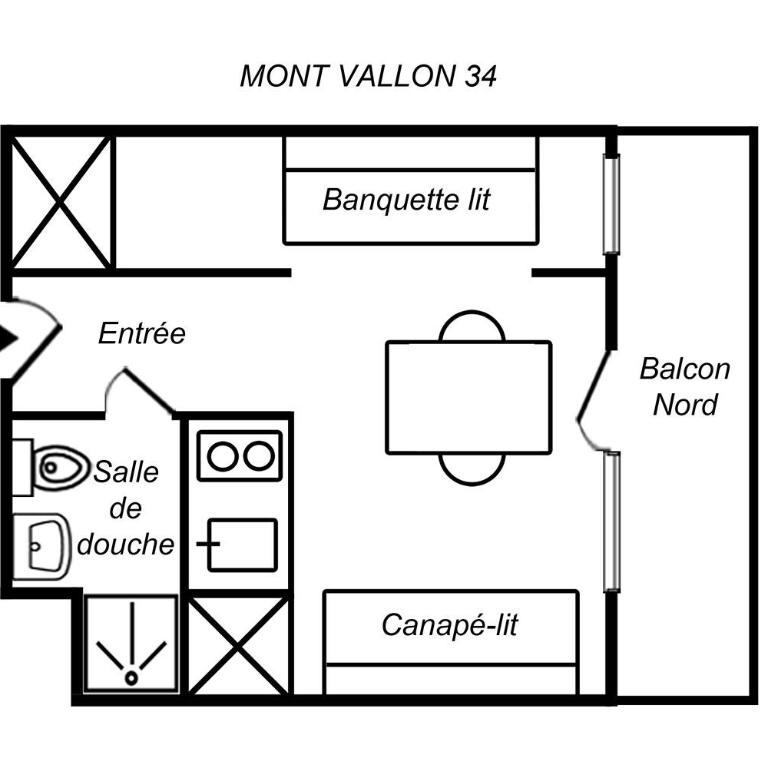 Résidence Mont Vallon - STUDIO DANS UNE RÉSIDENCE CALME AVEC PARKING PRIVATIF MAE-7688 - Monolocale - 6
