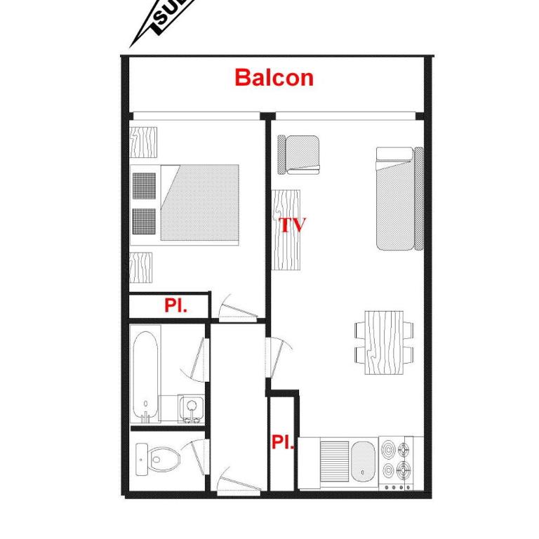 Résidence Les Alpages - Appartement Sud avec vues montagnes, skis aux pieds MAE-2664 - Appartement - 11