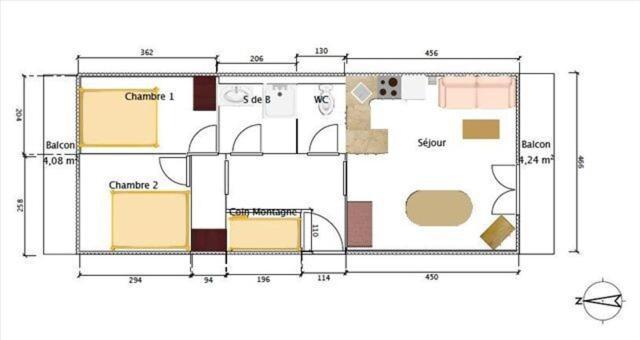 Résidence Les Bergers - 3 pièces cabine 6 personnes 3 expo est MAE-4114 - Apartment - 12