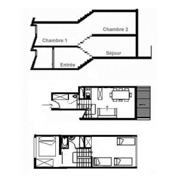 Résidence Danchet - Appartement duplex ensoleillé · Départ et retour skis aux pieds · Balcon MAE-9994 - Appartement - 16