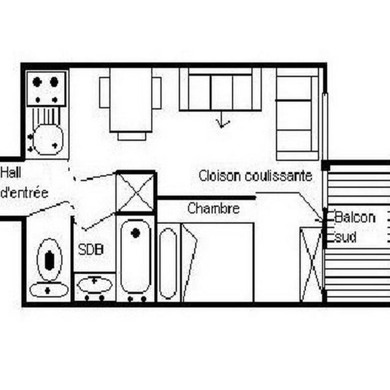 Résidence Boedette D - Appartement rénové · Départ et retour skis aux pieds · Balcon MAE-1214 - Appartement - 11