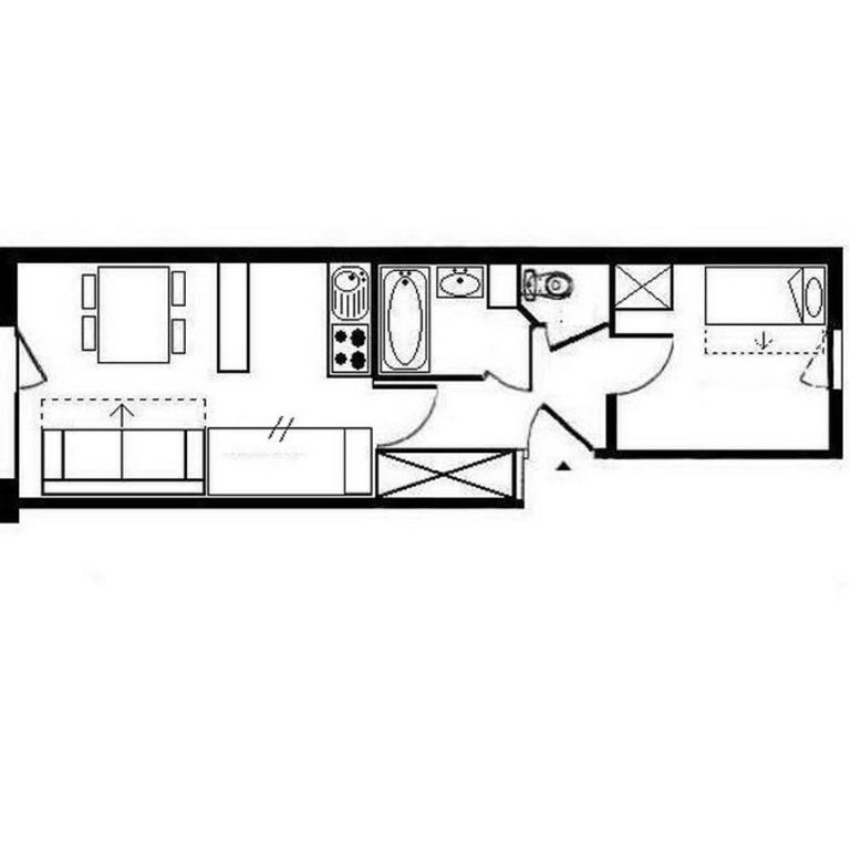 Résidence Valmonts A - Appartement standard · Départ ski aux pieds · Balcon MAE-2624 - Appartement - 14