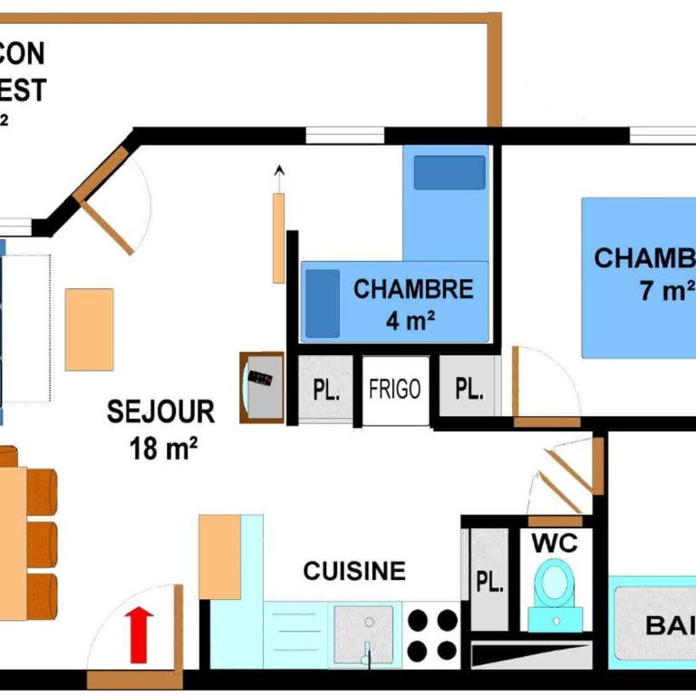 Spacieux Appt 6 pers au pied des pistes avec Parking et WIFI - FR-1-508-46 - Appartamento (6 Adulti) - 14
