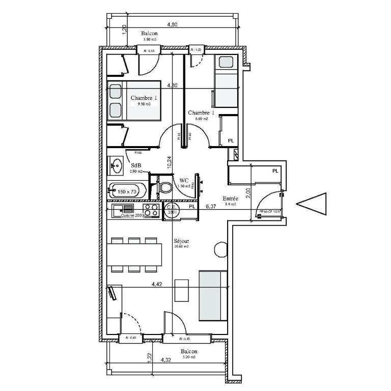 Résidence Le Criterium - Appartement 3 pièces - 7 personnes MAE-4341 - Appartement - 9