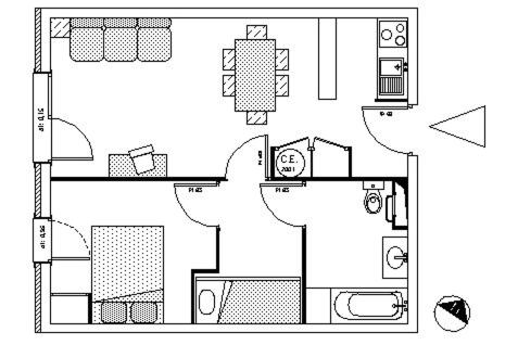 Résidence Le Clos Vanoise - Appartement 2 pièces coin montagne - 6 personnes MAE-4431 - Appartement - 8